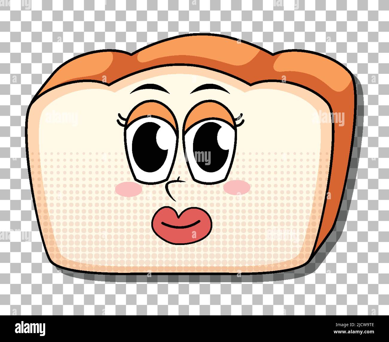 Bread cartoon character isolated illustration Stock Vector Image & Art