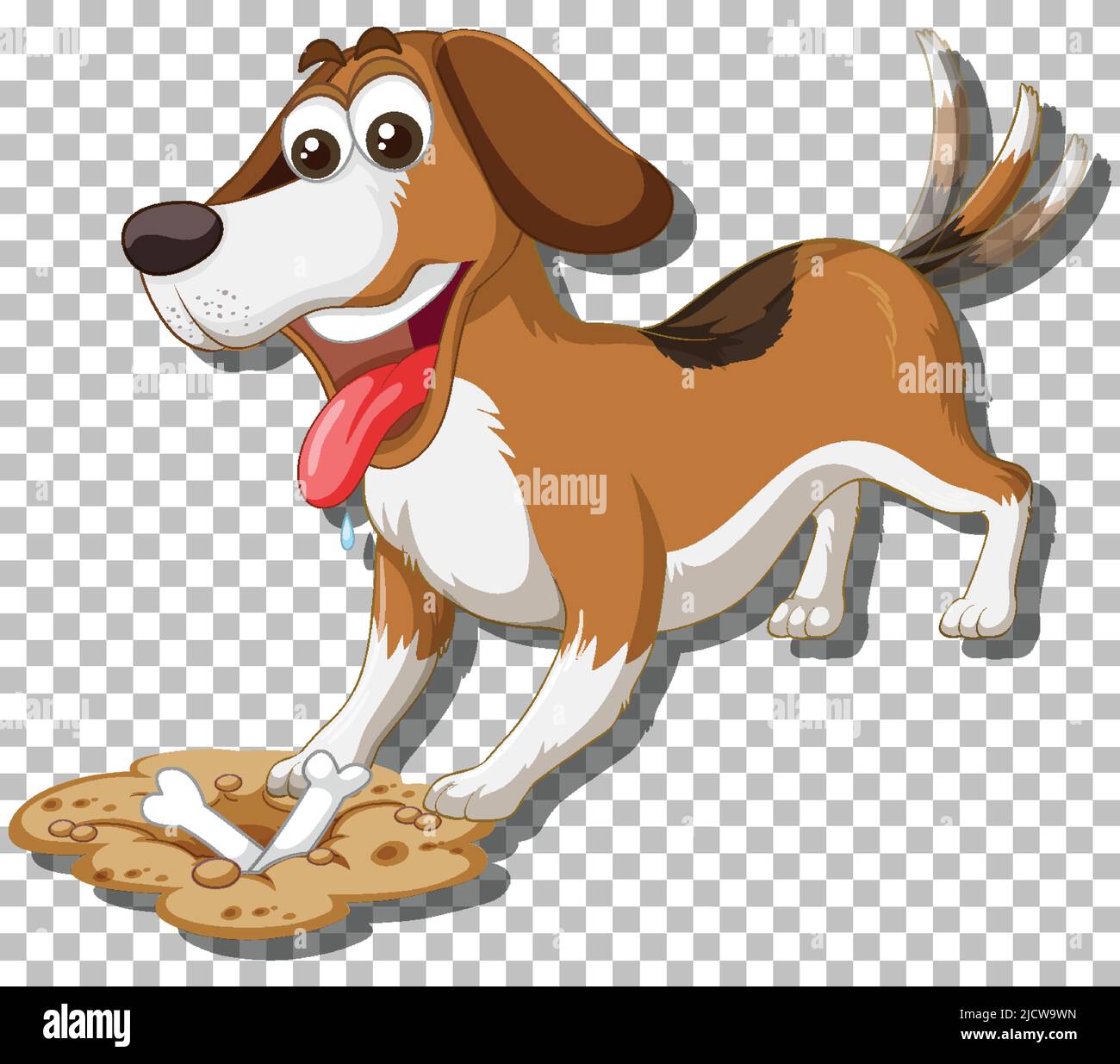 Beagle dog cartoon character illustration Stock Vector Image & Art Alamy