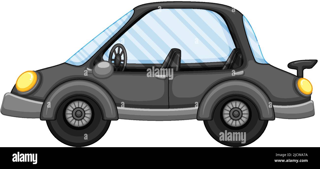 A black car in cartoon style illustration Stock Vector Image & Art - Alamy