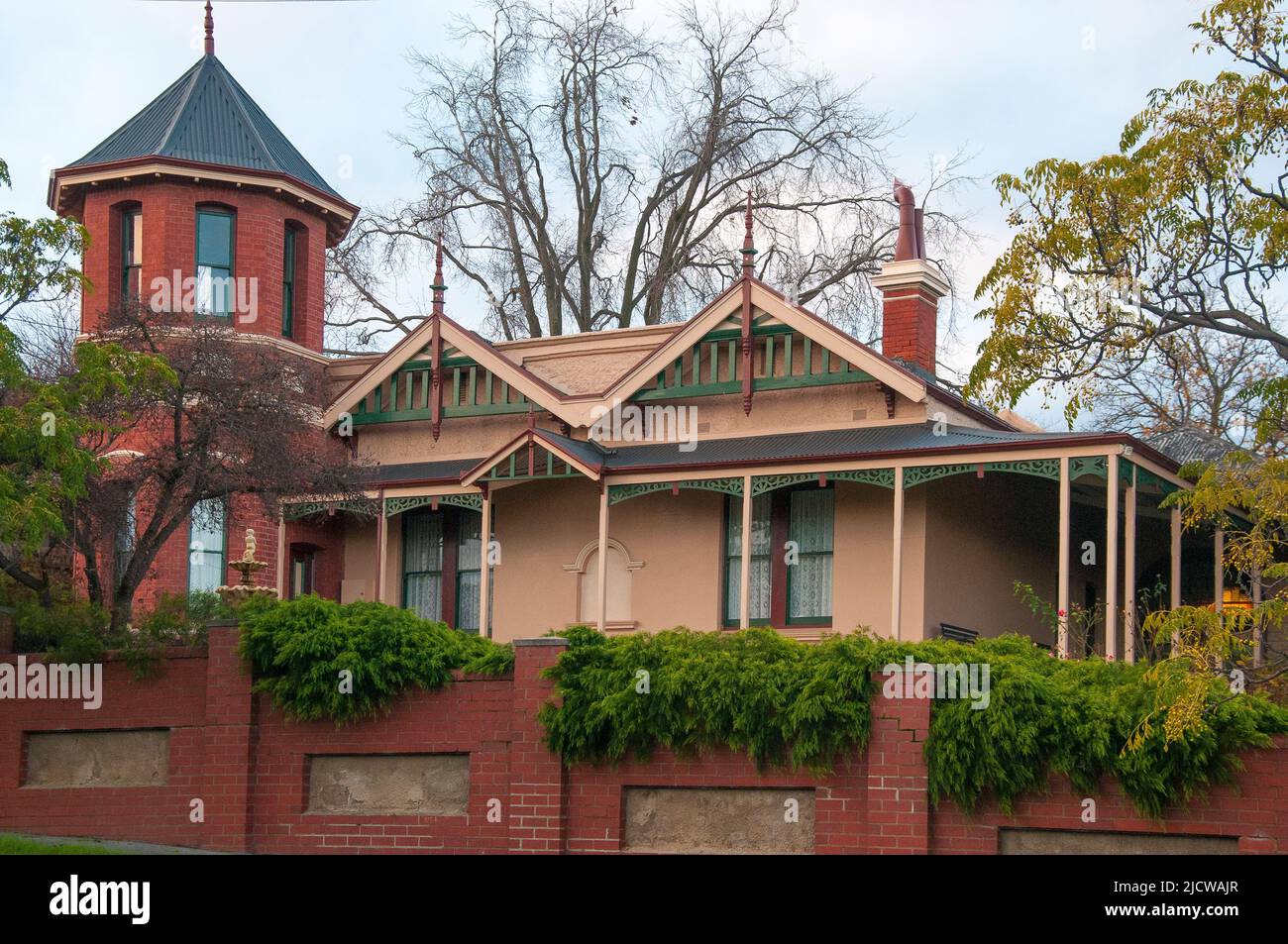 Period homes in Bendigo, Victoria, Australia Stock Photo Alamy