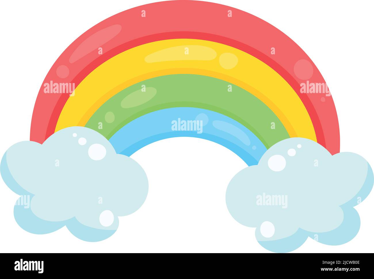 rainbow with clouds sticker icon Stock Vector Image & Art - Alamy