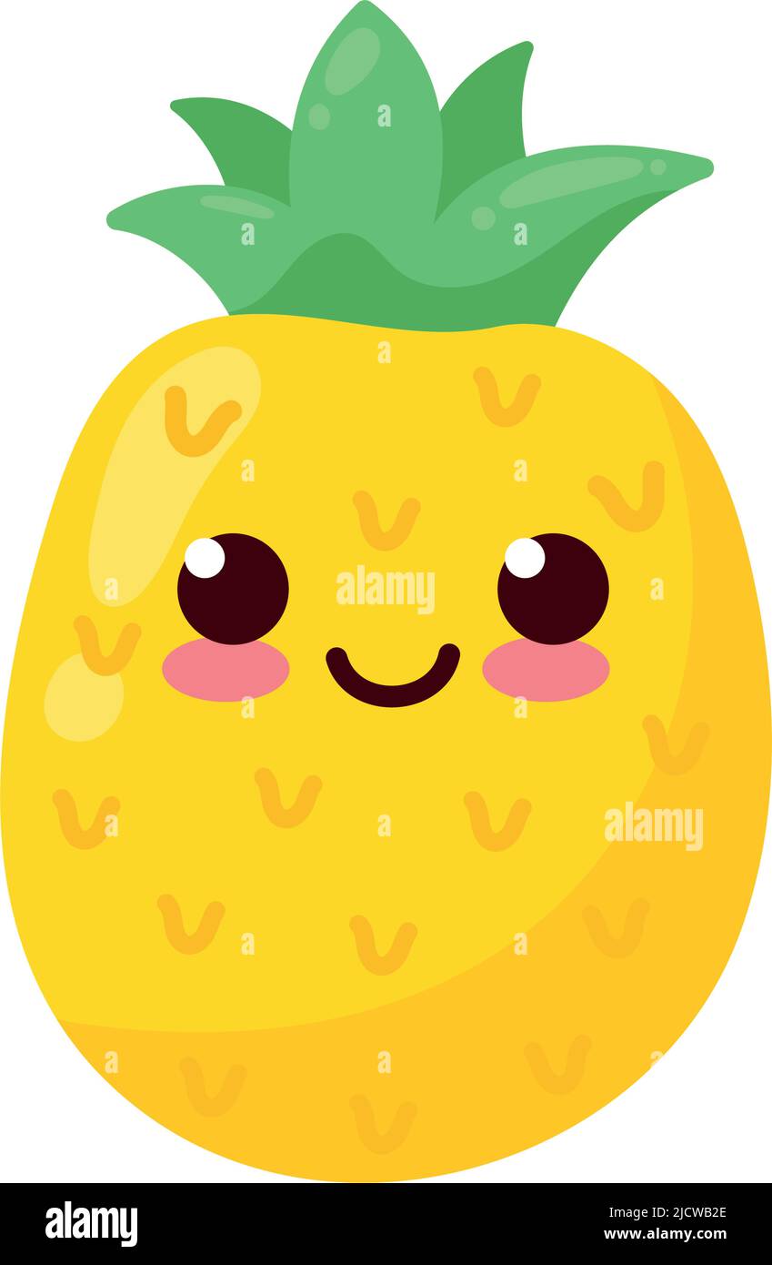 pineapple kawaii style comic character Stock Vector Image & Art - Alamy