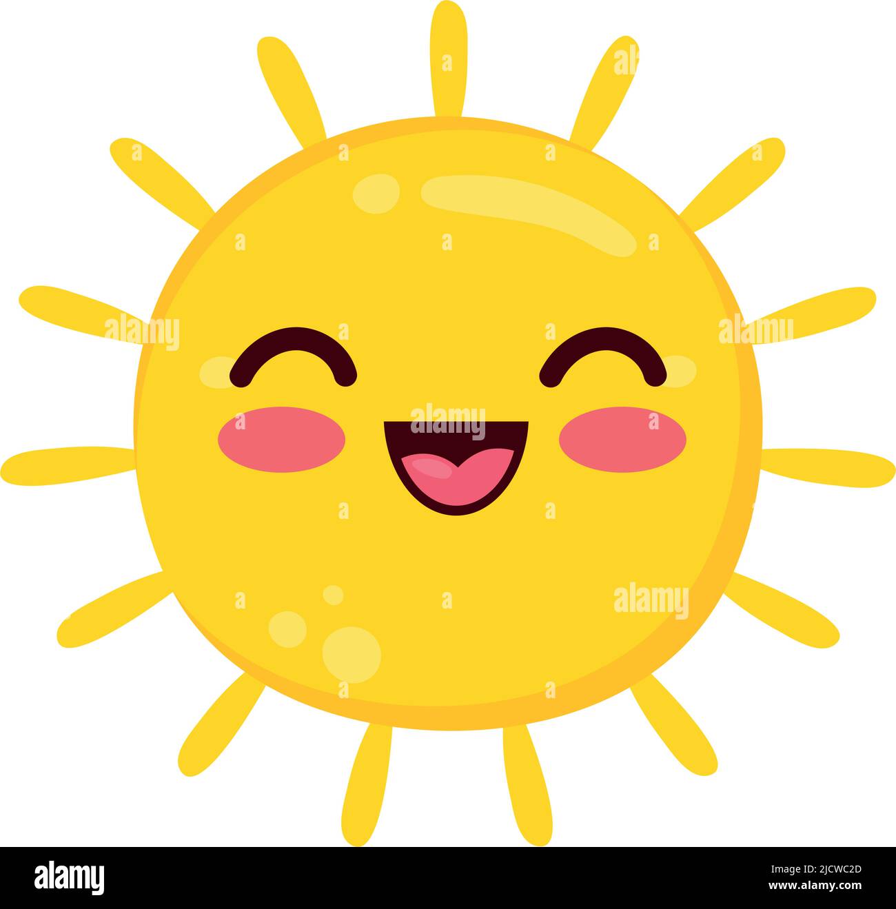 sun kawaii comic style character Stock Vector Image & Art - Alamy