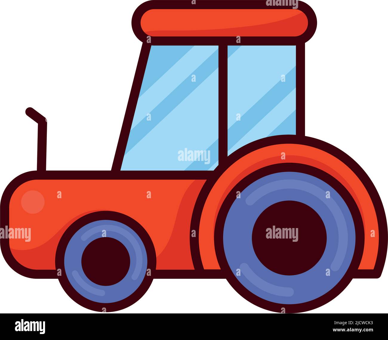 red tractor vehicle farm icon Stock Vector Image & Art - Alamy