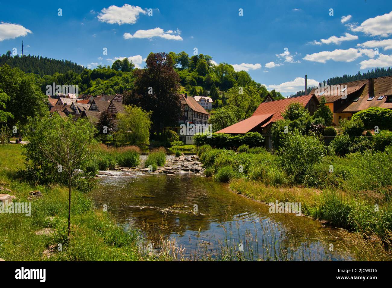 Picturesque village of Schiltach in the black forest in germany Stock