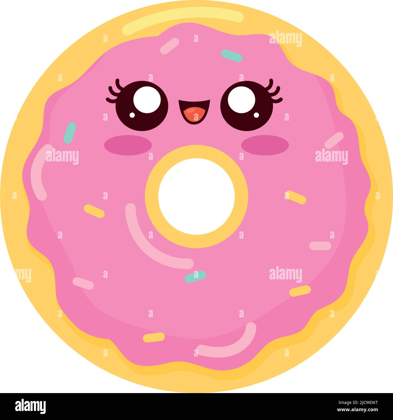 donut Kawaii sweet Food character Stock Vector Image & Art - Alamy