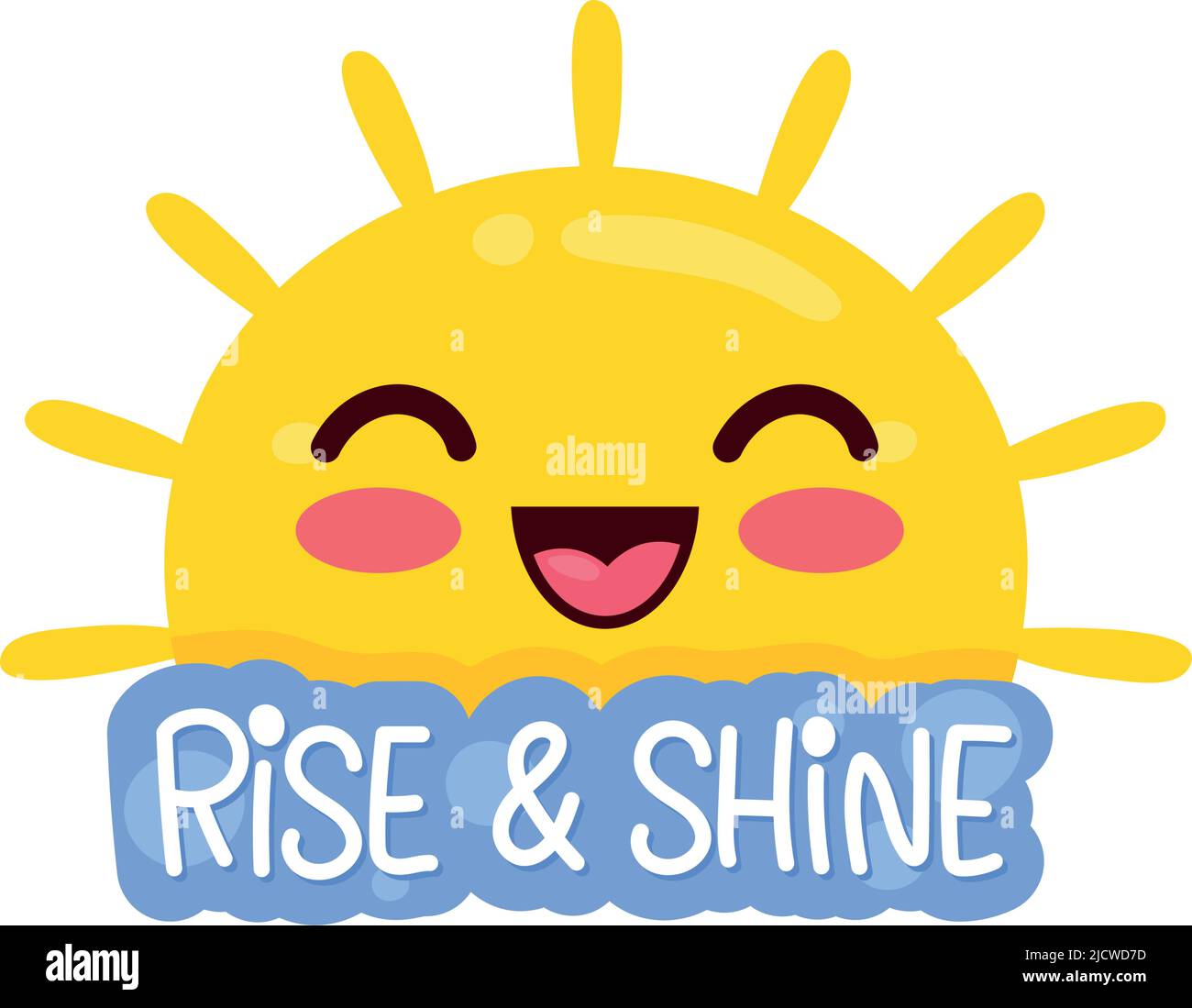 Positive Sun Rises rise and shine sun positive sticker Stock Vector Image & Art - Alamy