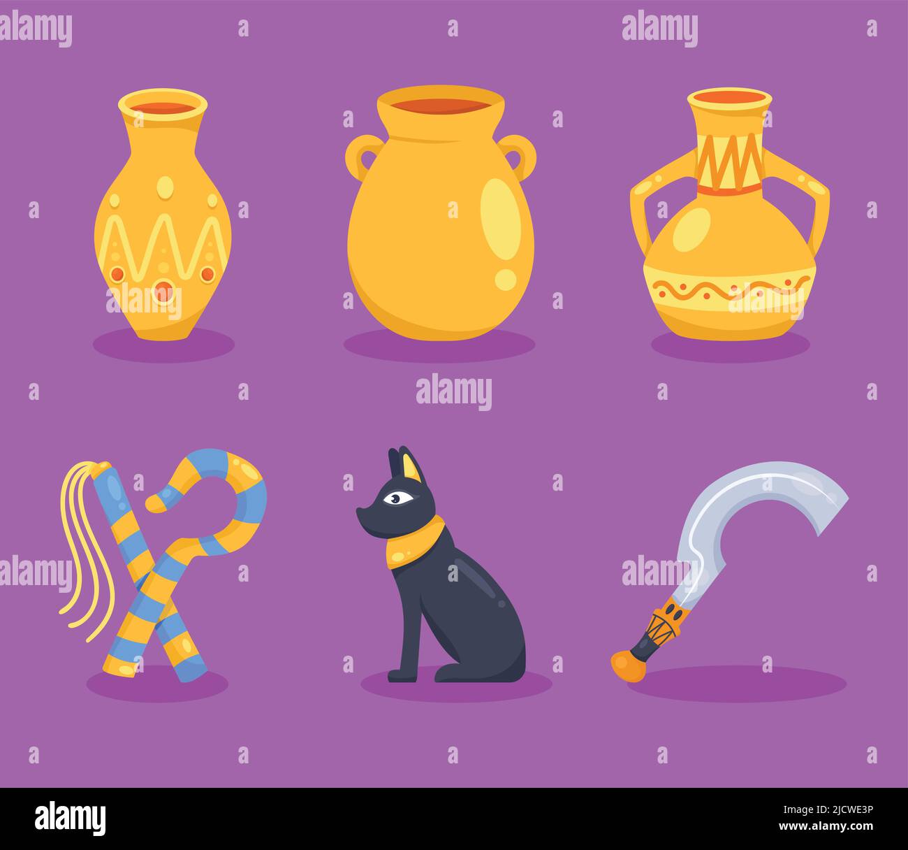 Egyptian jars Stock Vector Images - Alamy
