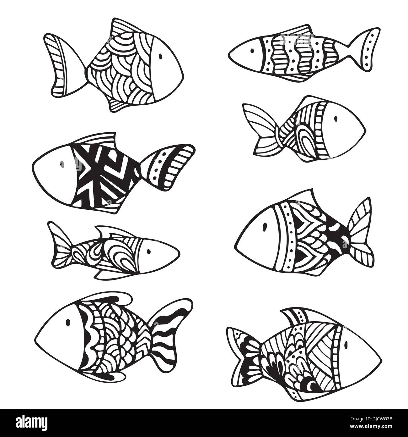 Adult coloring book bundle sea, fish, animals, beach, nature