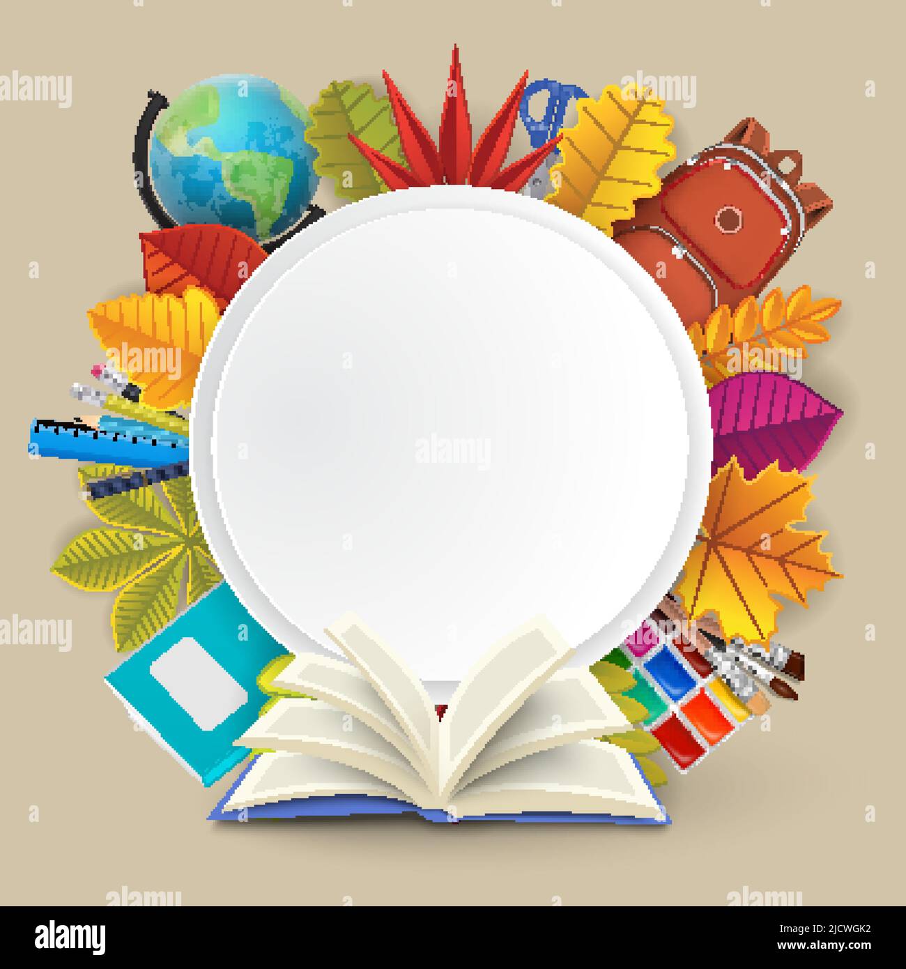 School Supply Clipart Borders