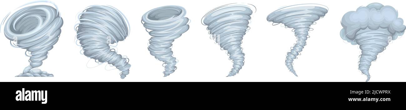 Tornado set wind isolated vector illustration Stock Vector Image & Art ...