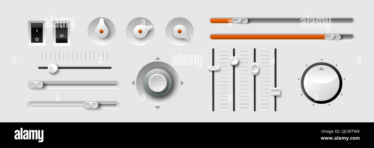 Realistic volume dial, metal or plastic radio knob Stock Vector Image & Art Alamy