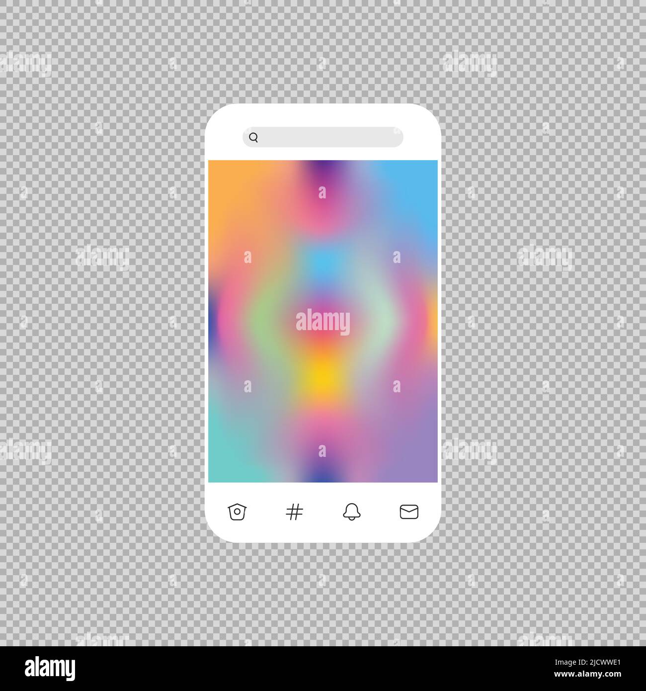 Phone Frame Vector Social Network Interface. Social media design, Phone frame. Realistic ...