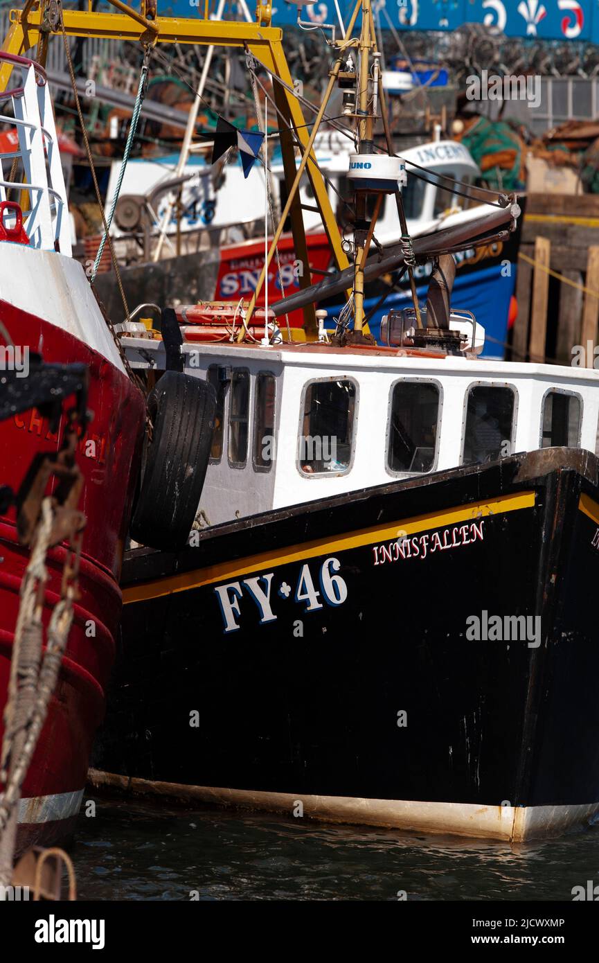 Fishing boats at North Shields Fish Quay Stock Photo