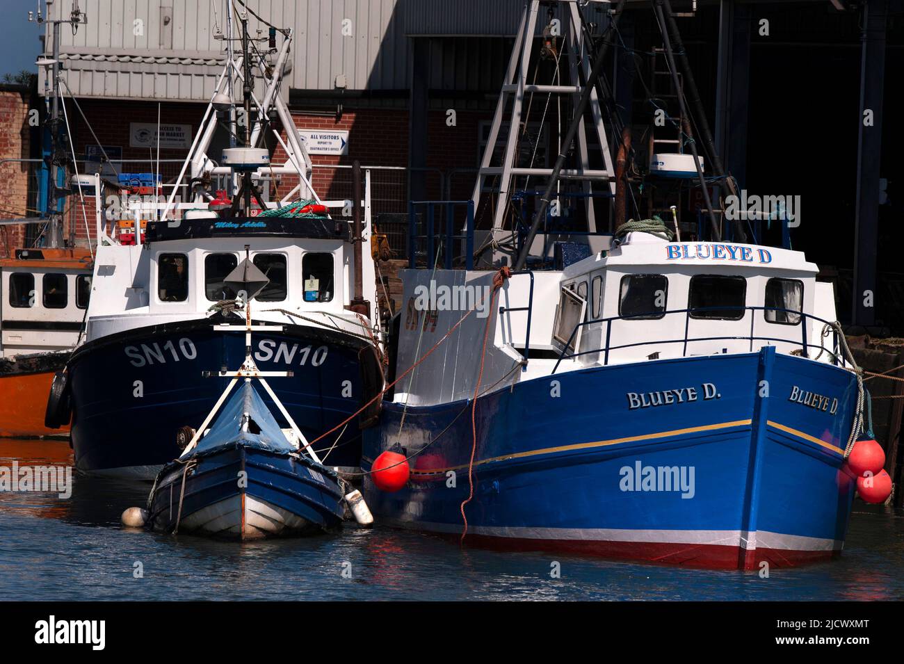 Fishing boats at North Shields Fish Quay Stock Photo