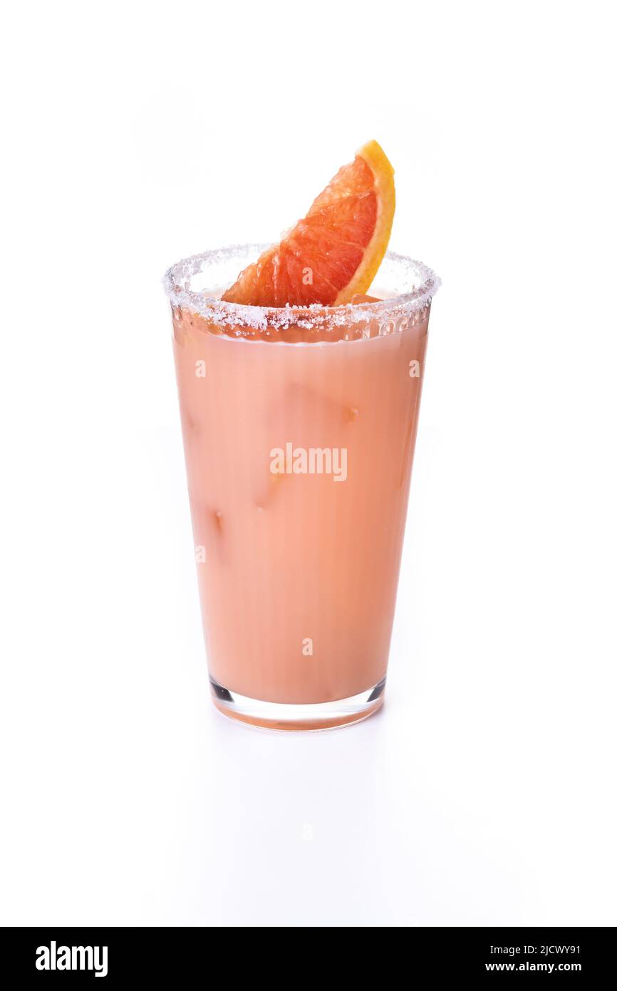 Paloma cocktail isolated on white background Stock Photo