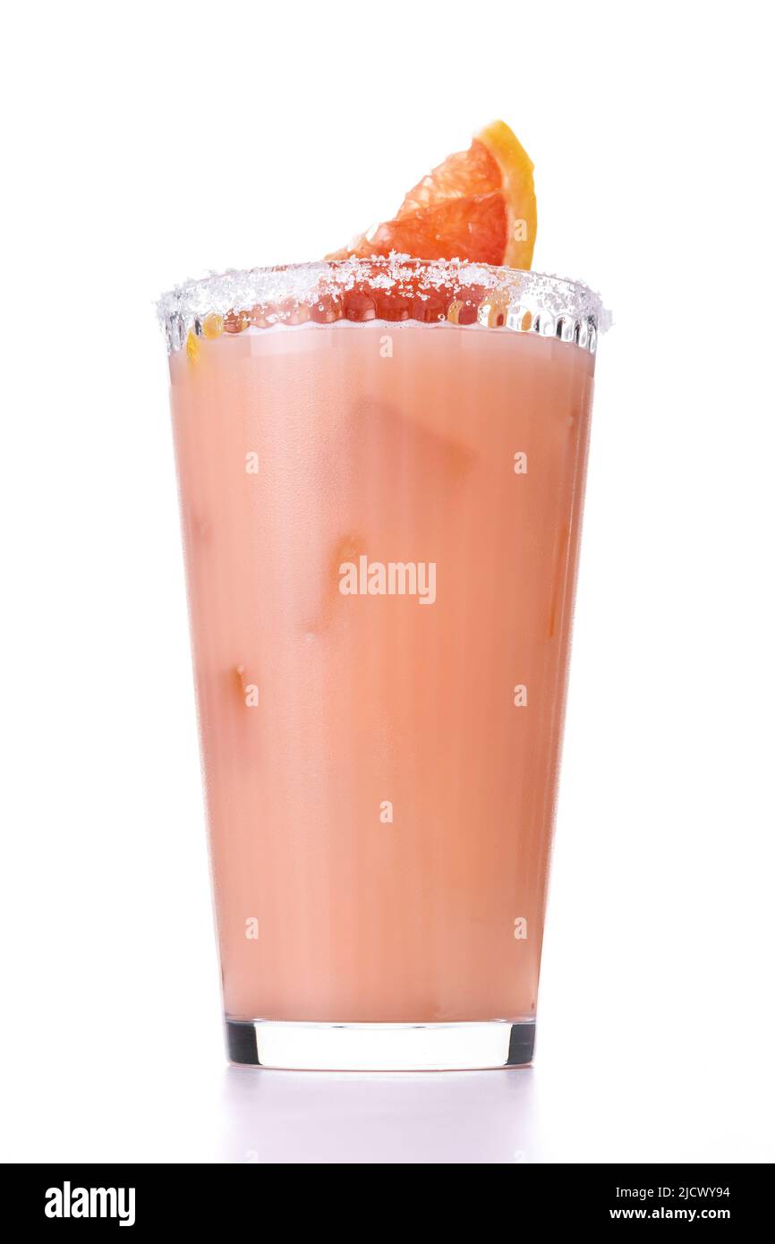 Paloma cocktail isolated on white background Stock Photo