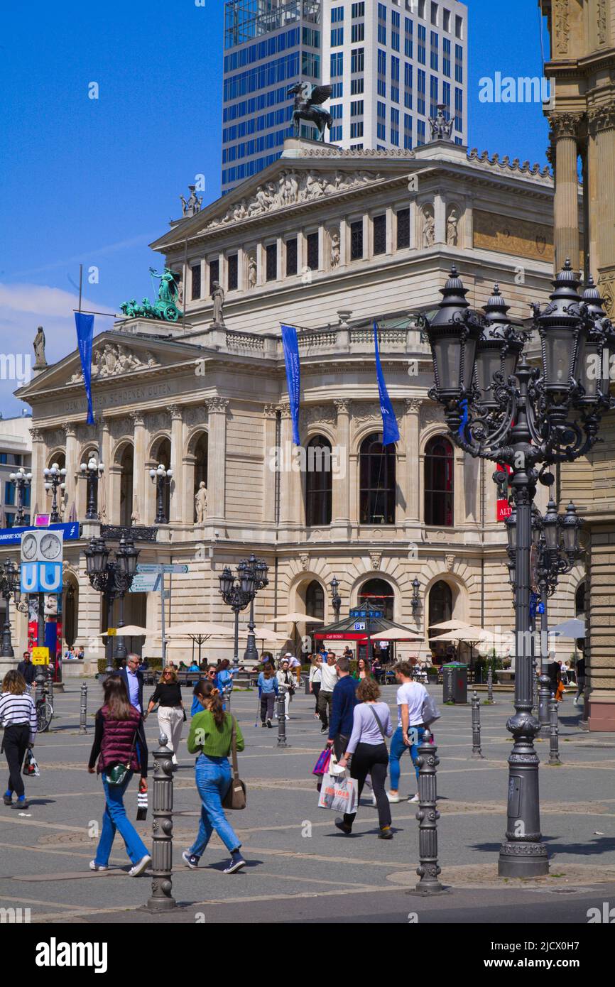 Germany, Hesse, Frankfurt am Main, Alte Oper, Old Opera, Stock Photo
