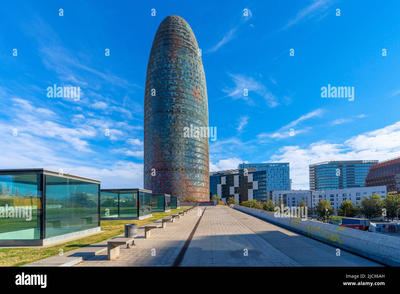 Torre Glories, Barcelona, Catalonia, Spain, Europe Stock Photo