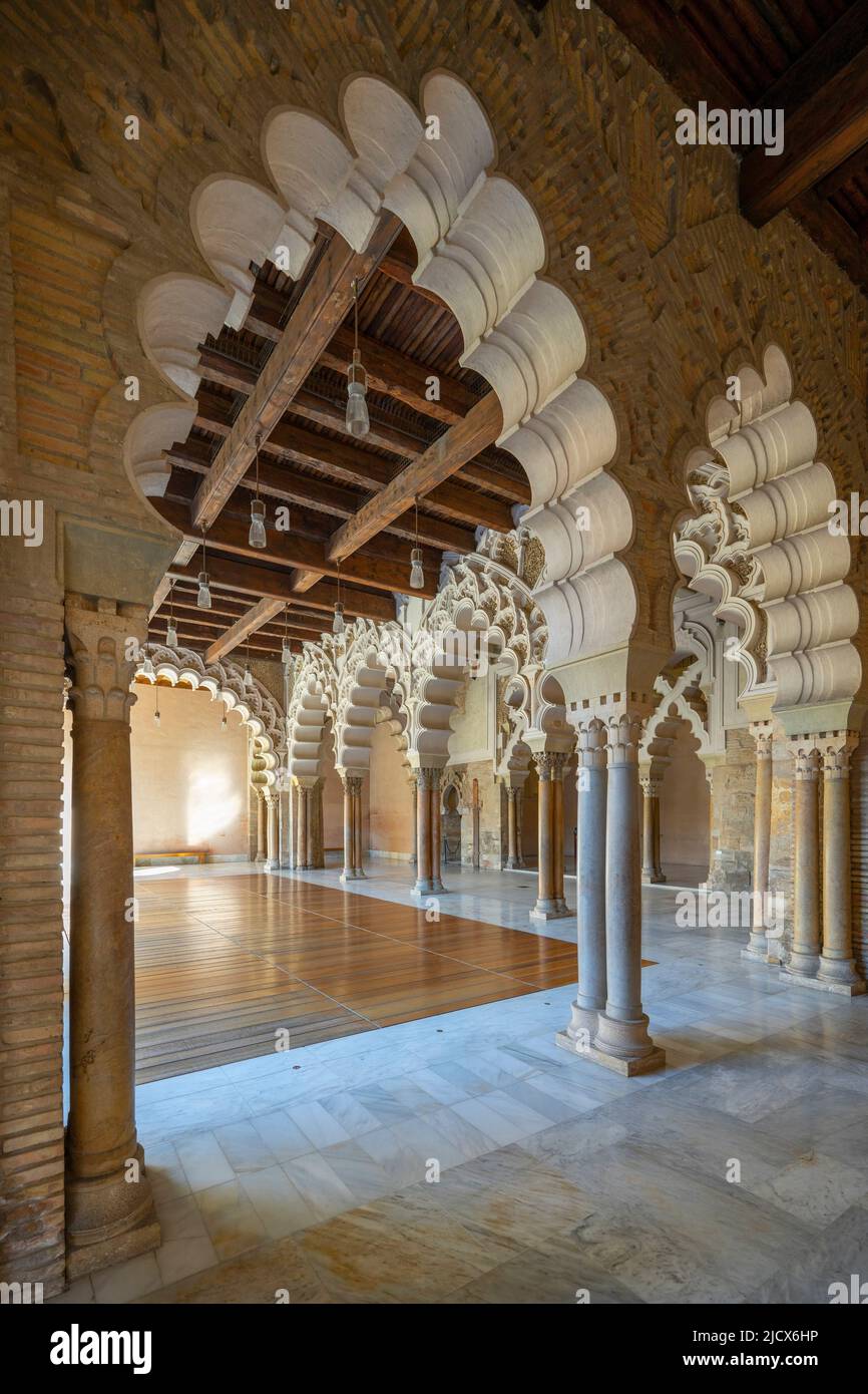 Aljaferia, UNESCO World Heritage Site, Zaragoza, Aragon, Spain, Europe Stock Photo
