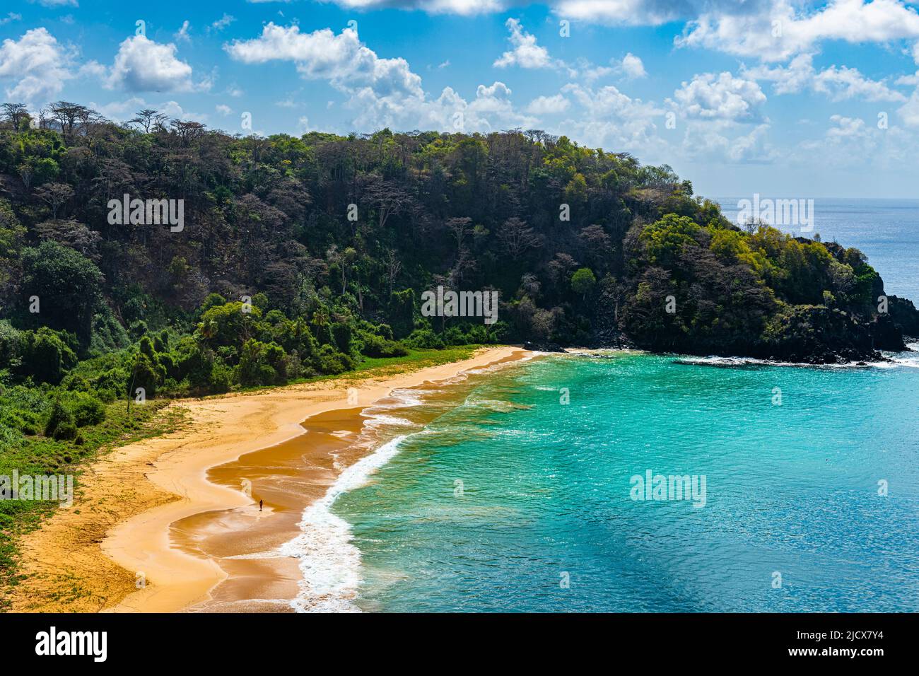 World famous Sancho Beach, Fernando de Noronha, UNESCO World Heritage Site, Brazil, South America Stock Photo