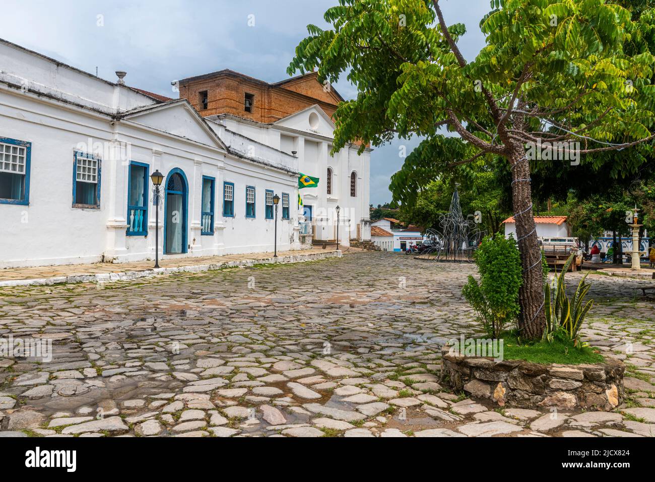 Colonial houses, Old Goias, UNESCO World Heritage Site, Goias, Brazil, South America Stock Photo