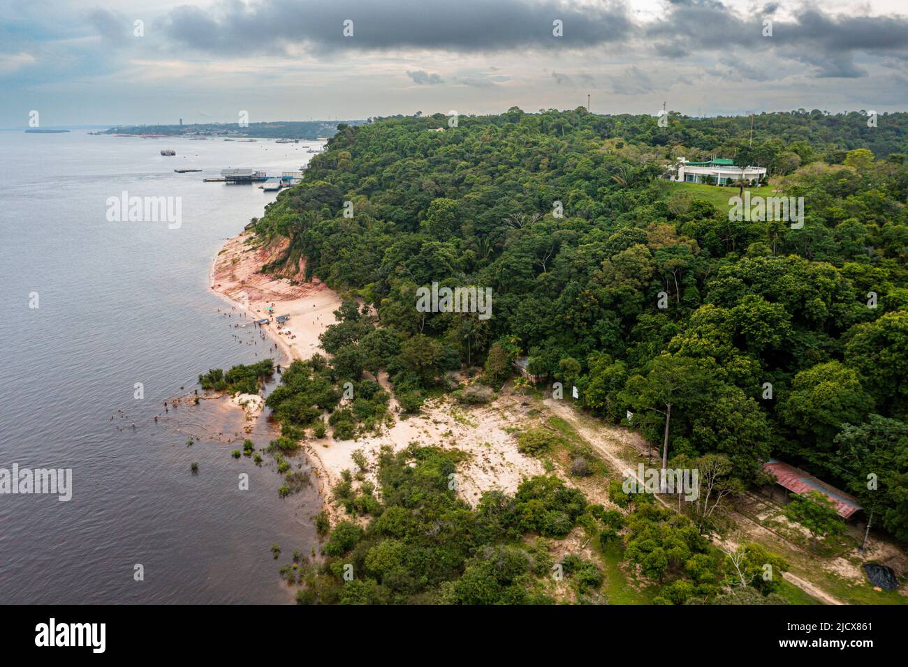 Shore of the Amazon River, Manaus, Amazonas state, Brazil, South Americal Stock Photo