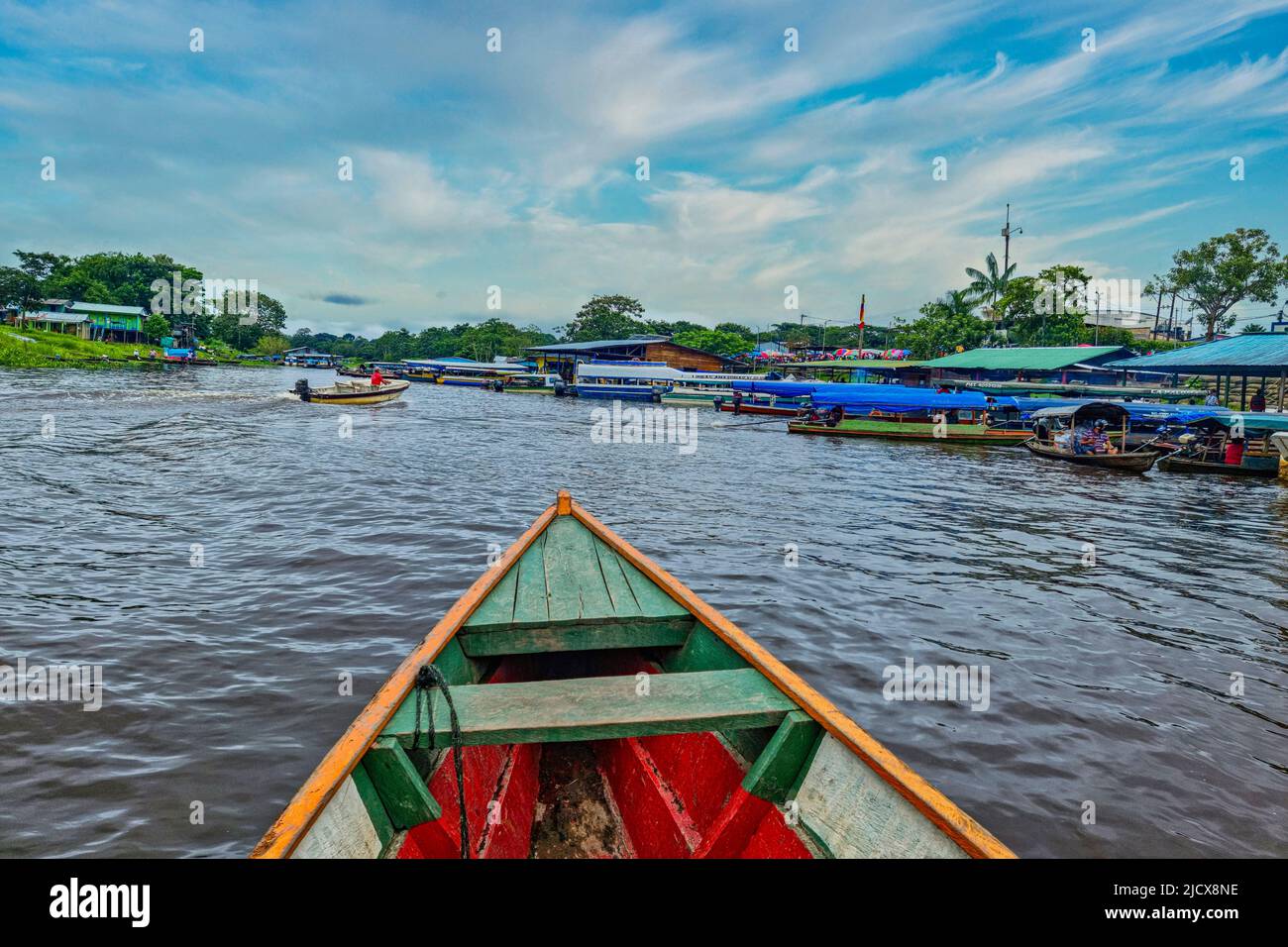 Boat tour on the Amazon, Leticia, Colombia, South America Stock Photo