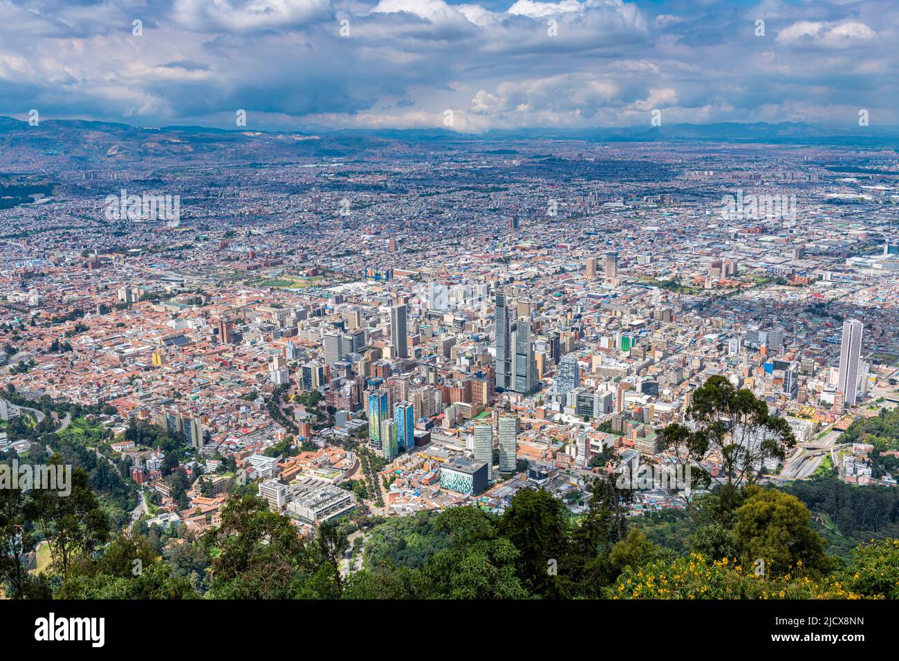 View over Bogota from Monserrate, Colombia, South America Stock Photo