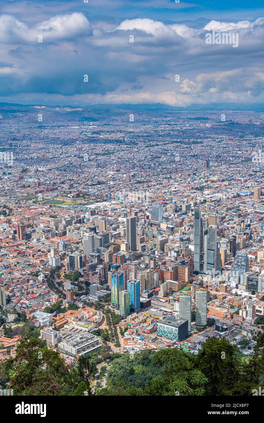 View over Bogota from Monserrate, Colombia, South America Stock Photo
