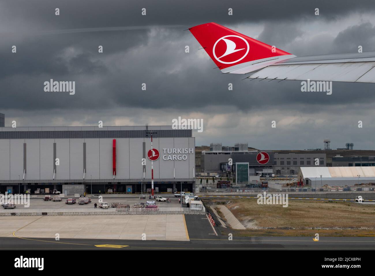 Turkish Cargo - Istanbul airport, Turkey Stock Photo