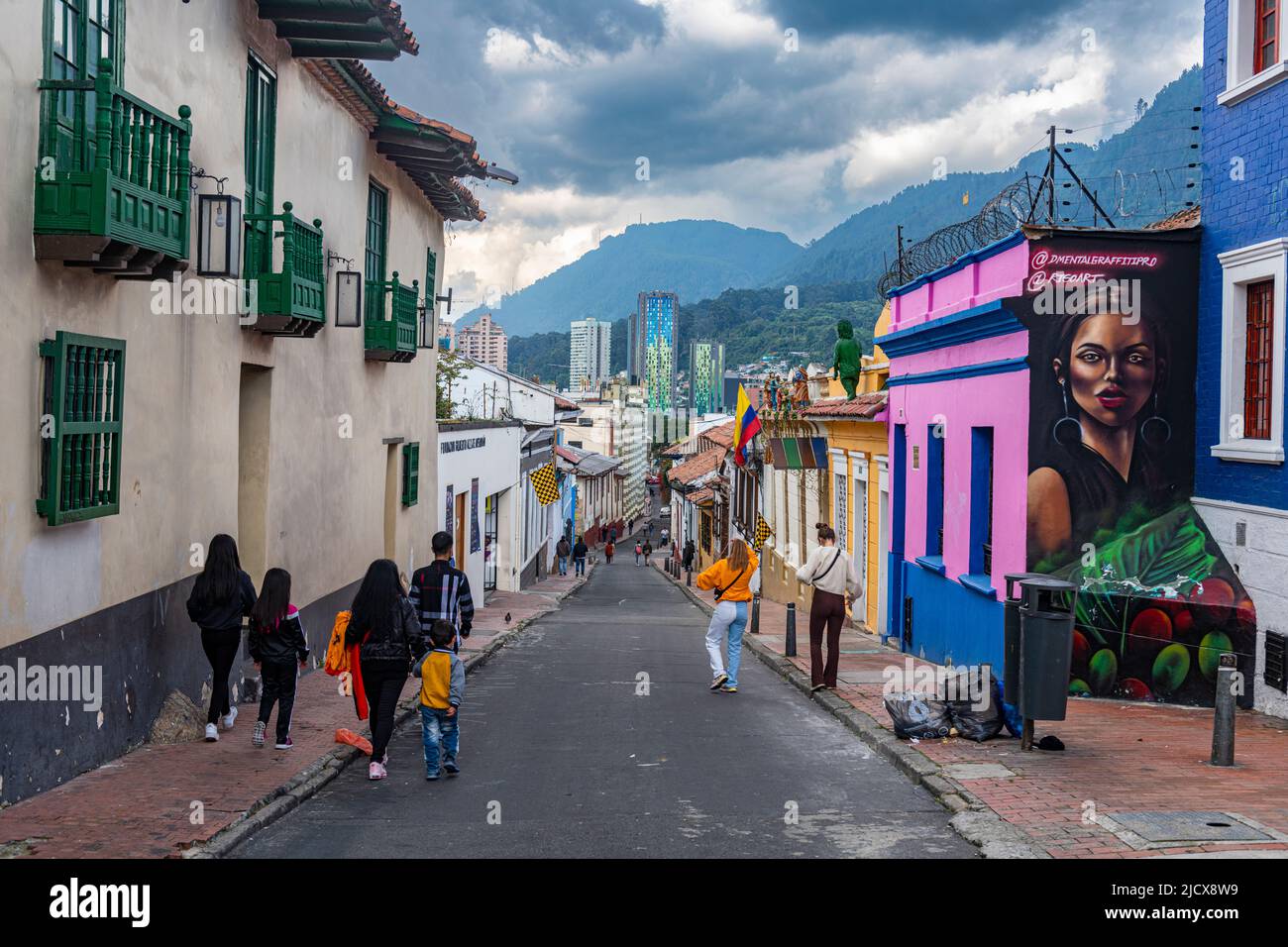 Candelaria neighbourhood, Bogota, Colombia, South America Stock Photo