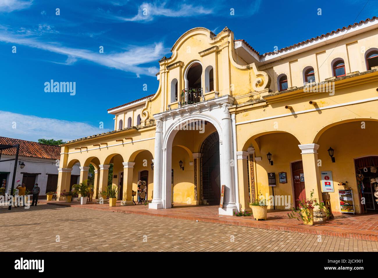 Colonial house on the Real de la Concepcion square, Mompox, UNESCO World Heritage Site, Colombia, South America Stock Photo
