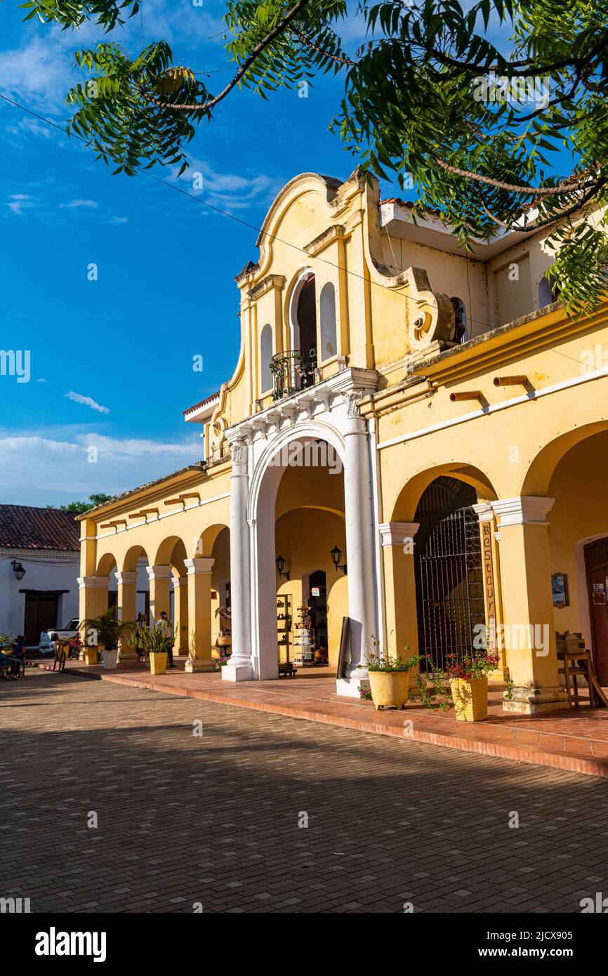 Colonial house on the Real de la Concepcion square, Mompox, UNESCO World Heritage Site, Colombia, South America Stock Photo