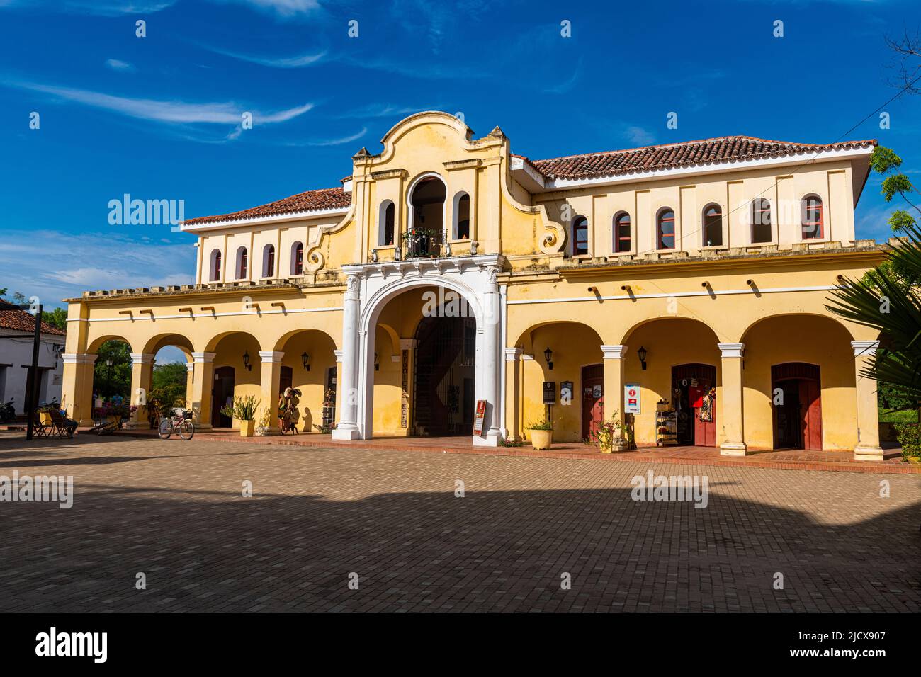 Colonial house on the Real de la Concepcion square, Mompox, UNESCO World Heritage Site, Colombia, South America Stock Photo
