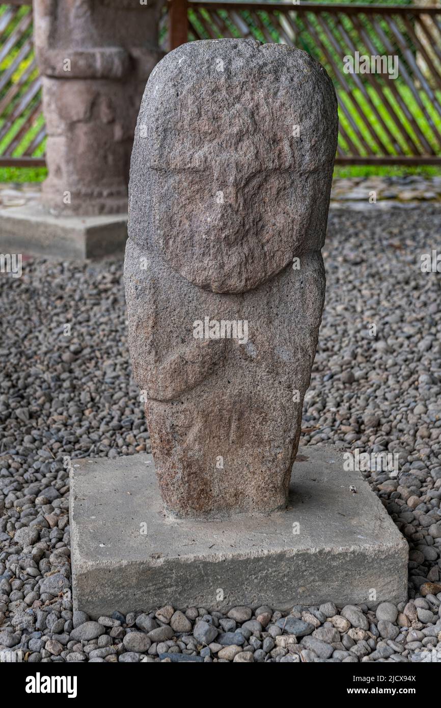 Old stone statues, UNESCO World Heritage Site, Tierradentro, Colombia, South America Stock Photo