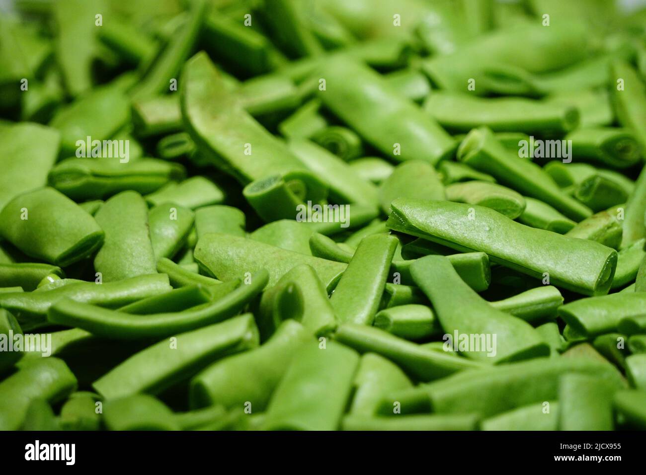 Sliced green beans texture template background Stock Photo Alamy