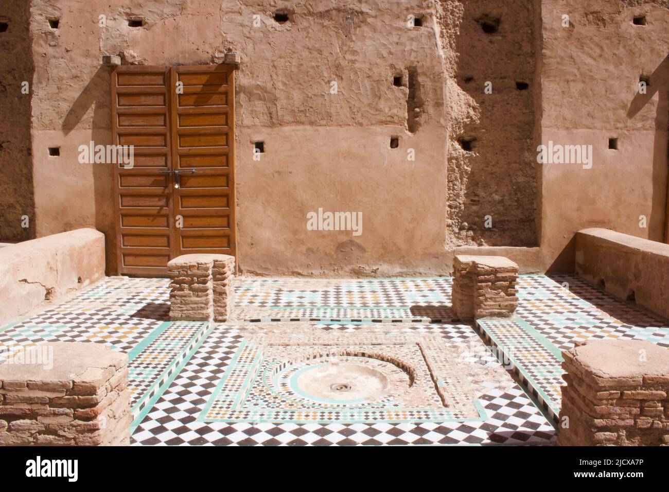 El Badi palace wonderful historic Monument - Marrakech, Morocco. Stock Photo