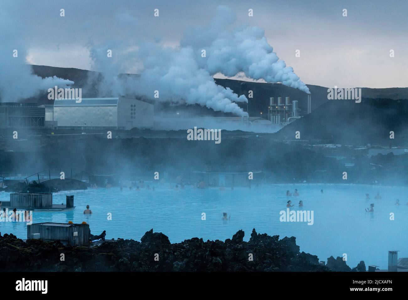 Blue Lagoon, Grindavik, Iceland, Polar Regions Stock Photo