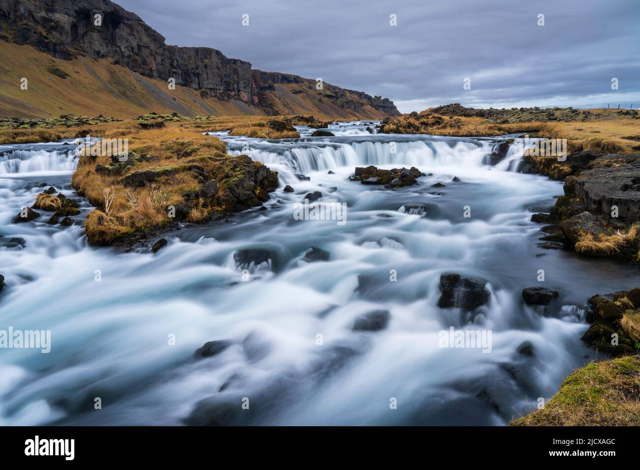 Fossalar River, Iceland, Polar Regions Stock Photo