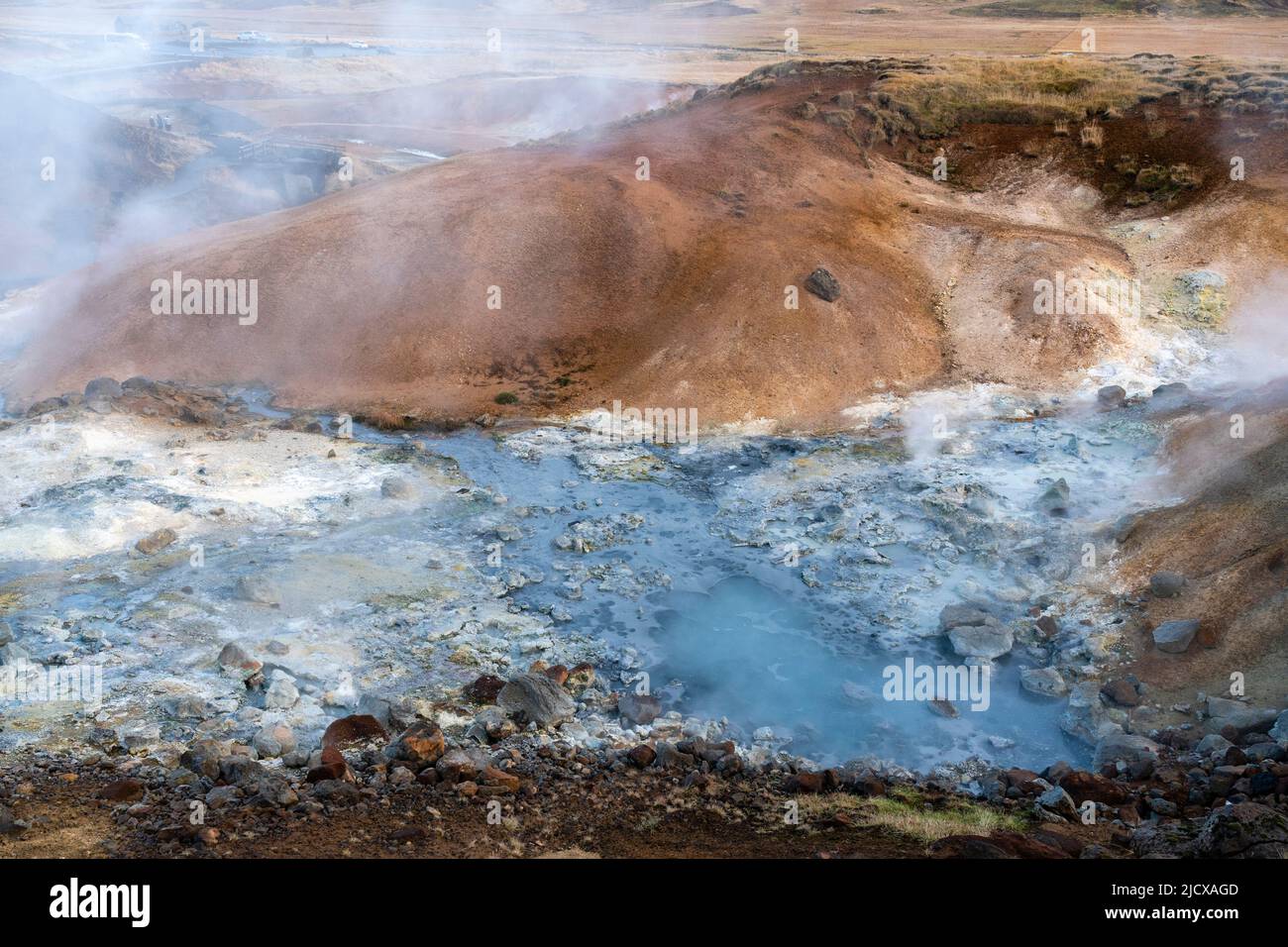 Seltun geothermal area, Krysuvik, Reykjanes peninsula, Iceland, Polar Regions Stock Photo