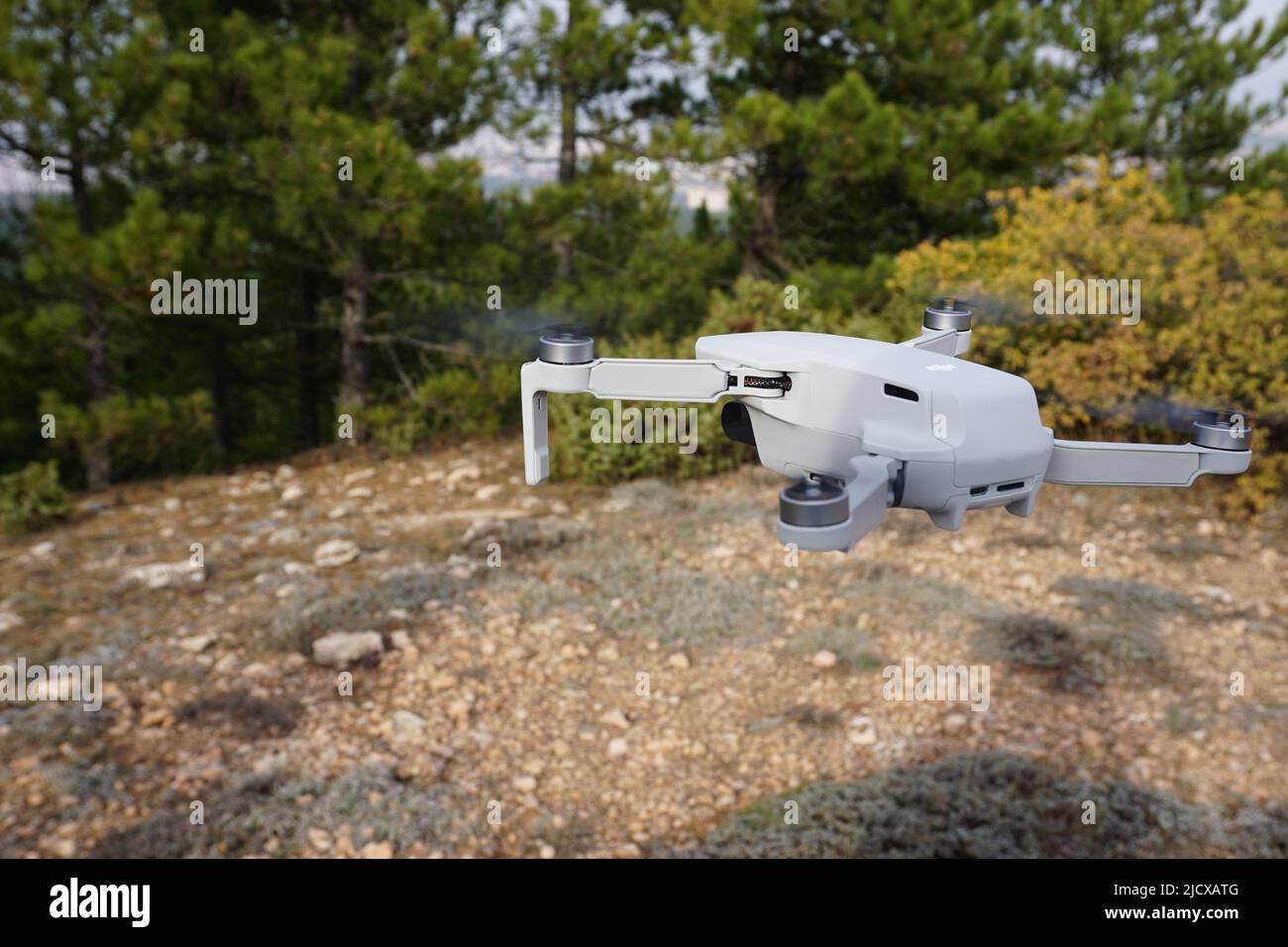 29 December 2020 Eskisehir Turkey. Dji Mavic Mini air drone in air close up  view Stock Photo - Alamy