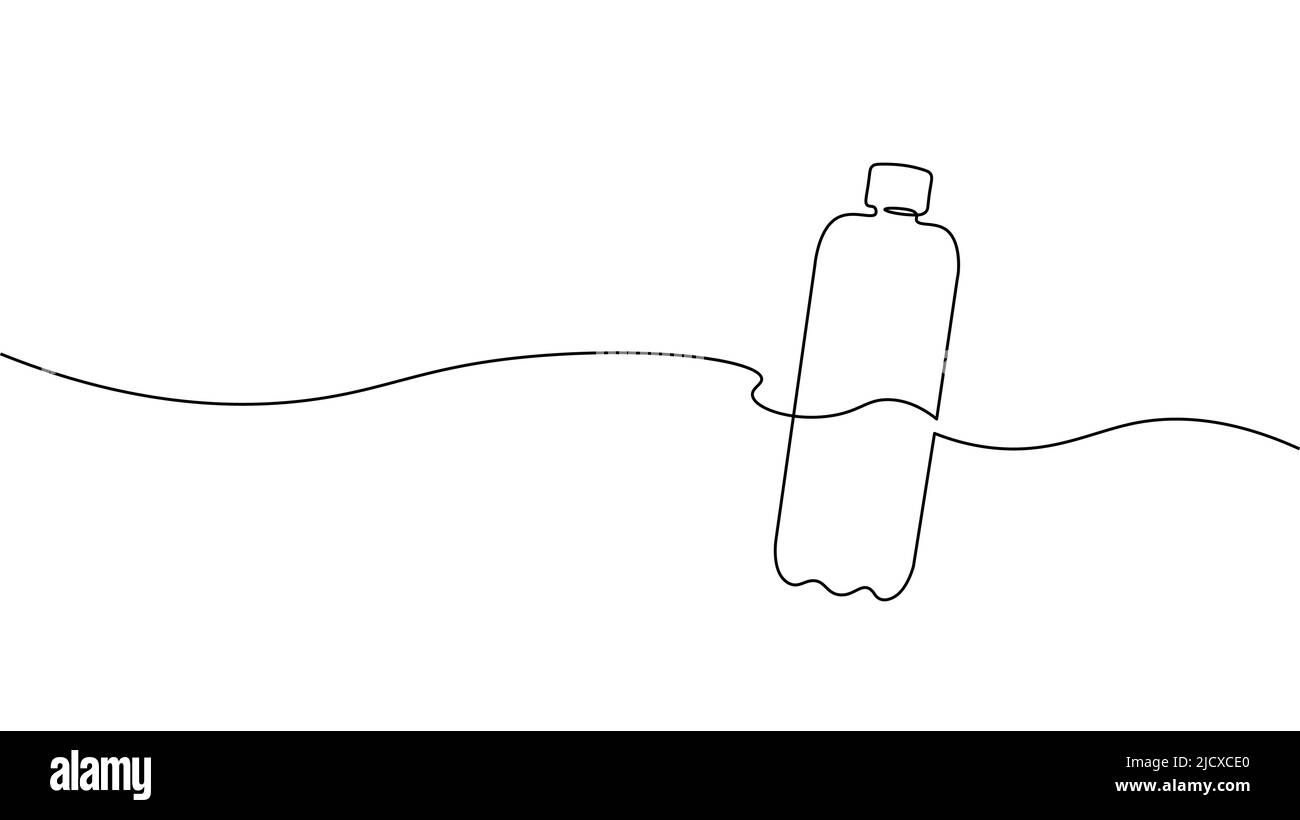 Bouteille d'eau plastique dessin vectoriel objet isolé Image Vectorielle  Stock - Alamy