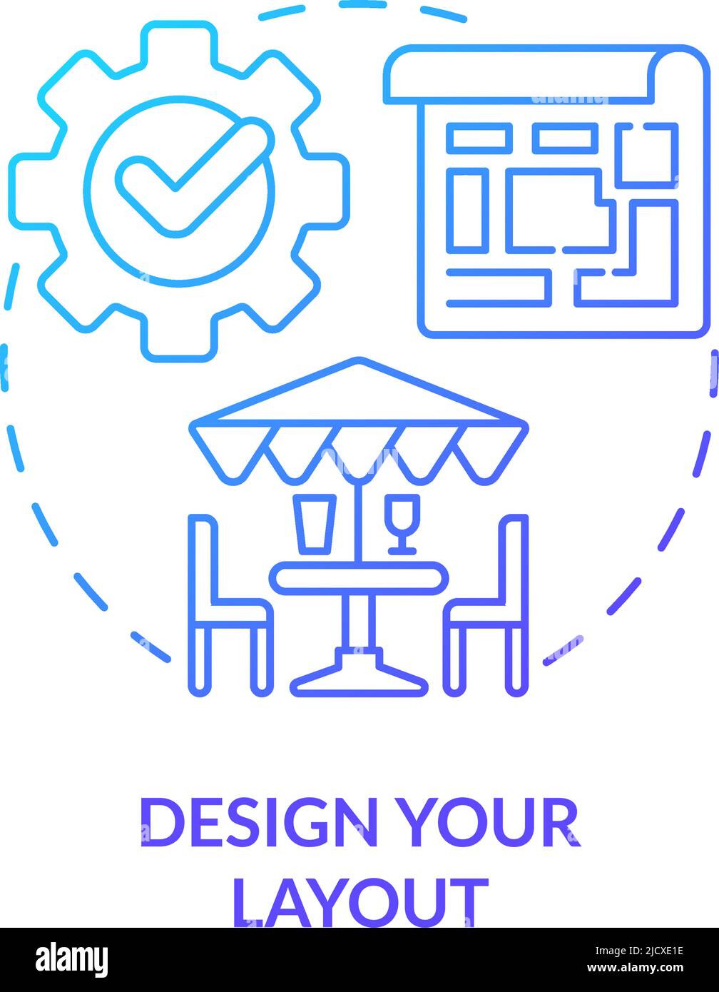 Design layout blue gradient concept icon Stock Vector Image & Art - Alamy