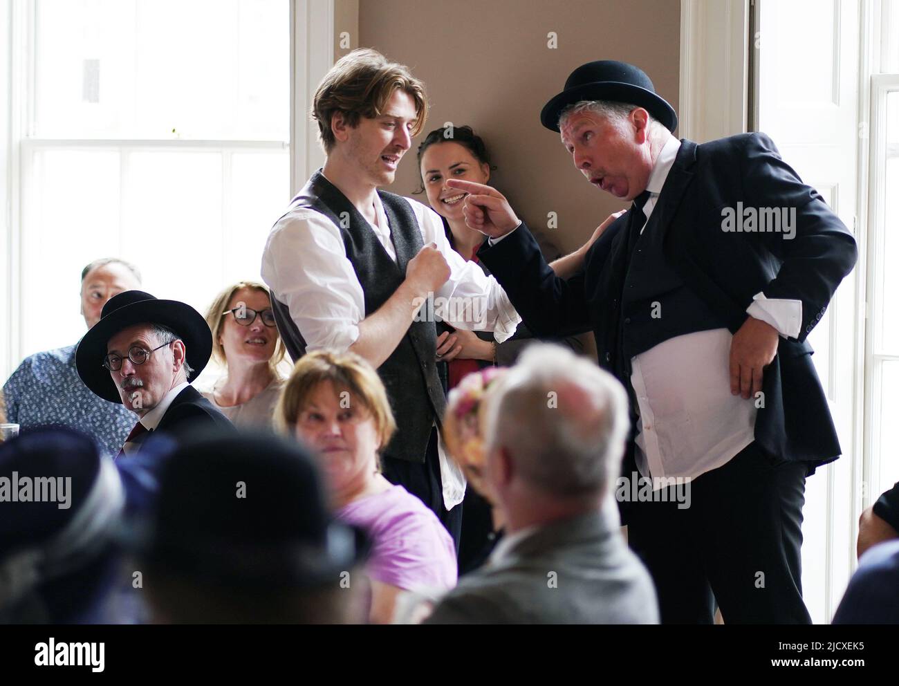 Les Doherty (right) in the role of 'Leopold Bloom' and Ian Toner as