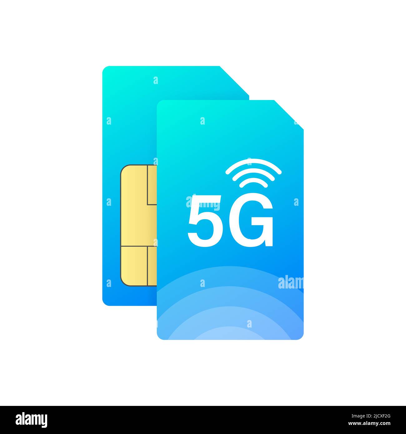 5G Sim Card. 5G technology background Stock Vector