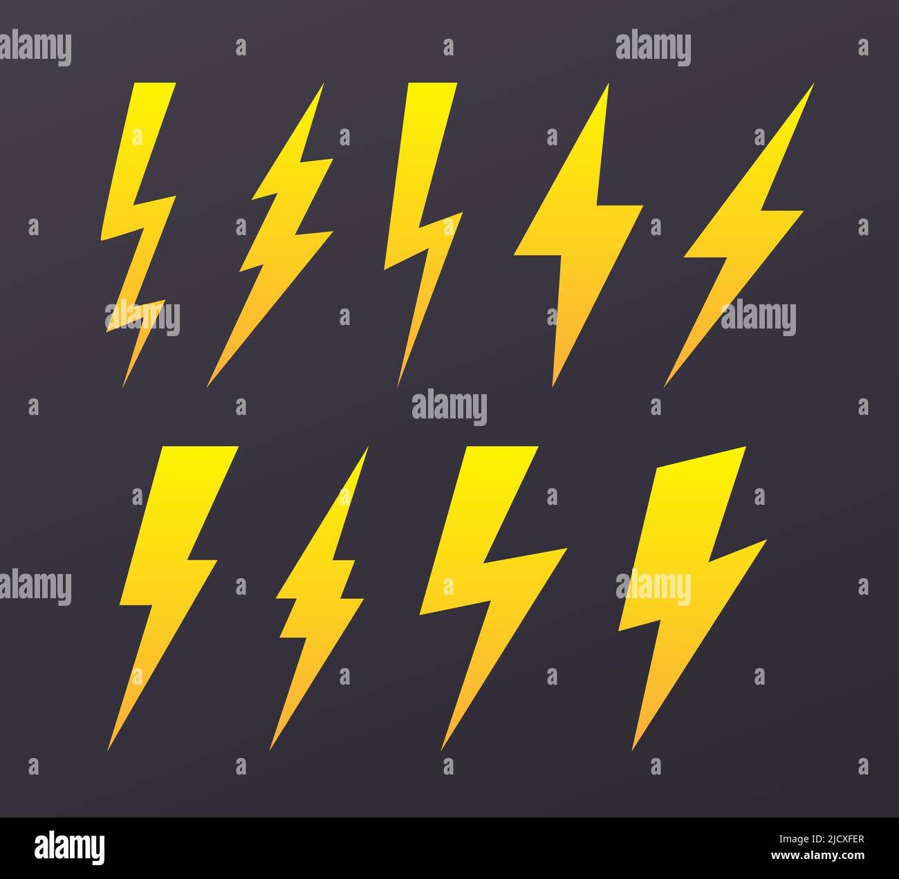 Lightning bolt flat icons set Stock Vector Image & Art - Alamy