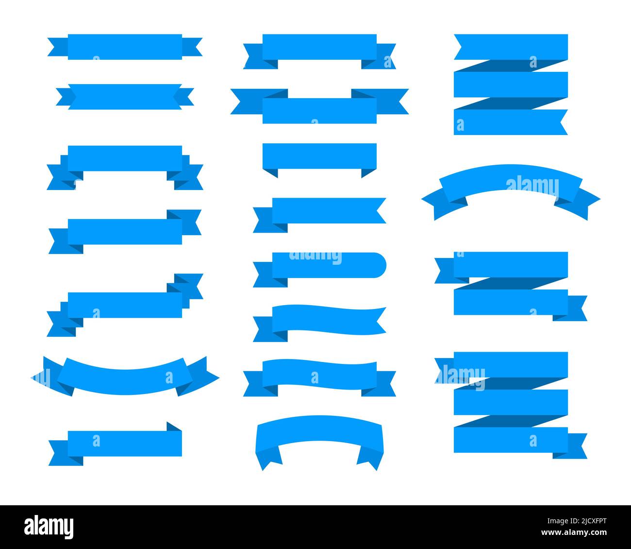 Flat vector ribbons banners flat isolated on white background ...