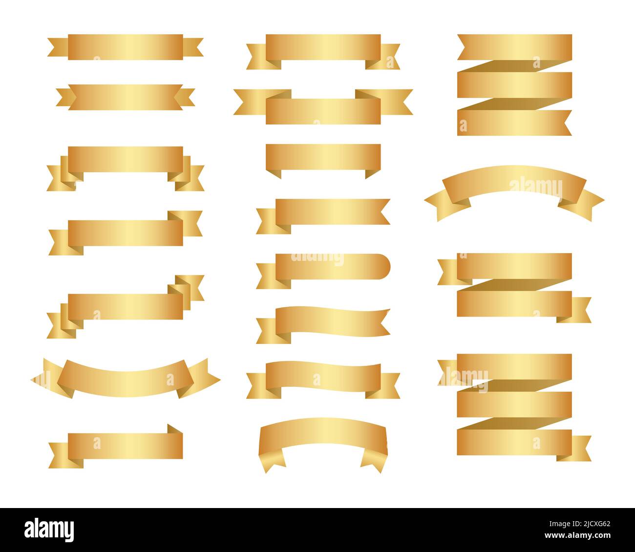 Flat vector ribbons banners flat isolated on white background ...