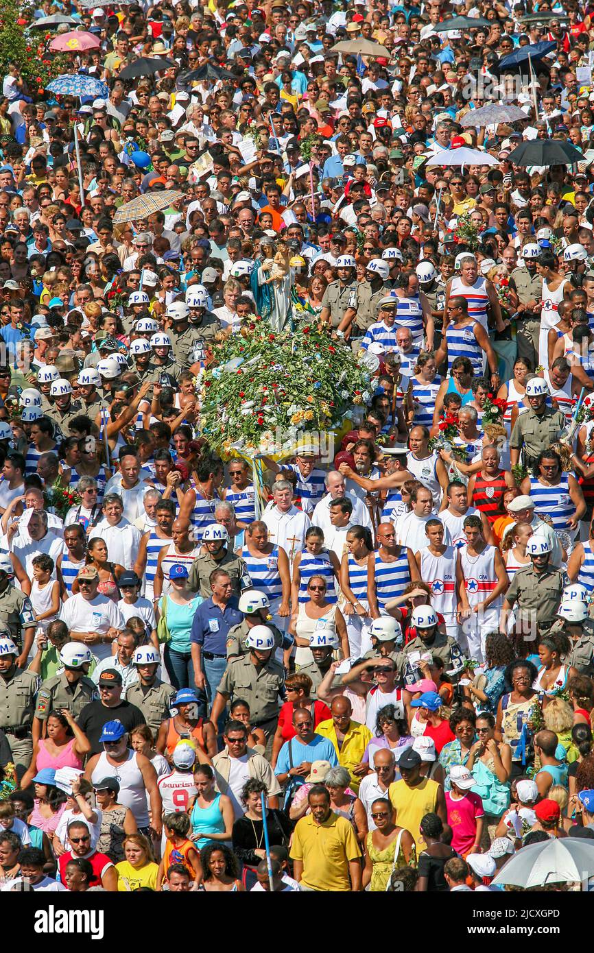 Brazil. Porte Alegre, procession to honour the patron saint of the sailors.More than 200.000
